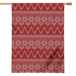 Christmas Festive Knitted Pattern Print House Flag