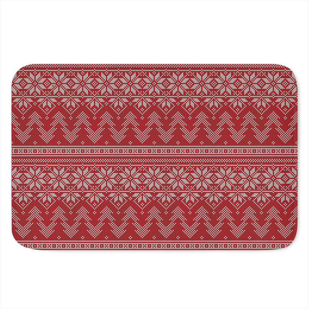 Christmas Festive Knitted Pattern Print Indoor Door Mat