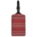 Christmas Festive Knitted Pattern Print Luggage Tag