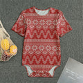 Christmas Festive Knitted Pattern Print Men's Bodysuit