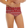 Christmas Festive Knitted Pattern Print Men's Briefs