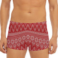 Christmas Festive Knitted Pattern Print Men's Short Boxer Briefs