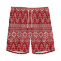 Christmas Festive Knitted Pattern Print Men's Athletic Shorts