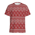 Christmas Festive Knitted Pattern Print Men's Athletic T-Shirt
