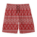 Christmas Festive Knitted Pattern Print Men's Swim Trunks