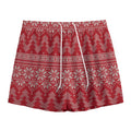 Christmas Festive Knitted Pattern Print Mesh Shorts