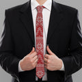 Christmas Festive Knitted Pattern Print Necktie