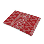 Christmas Festive Knitted Pattern Print Pet Cooling Mat Cover
