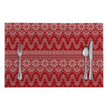 Christmas Festive Knitted Pattern Print Placemat