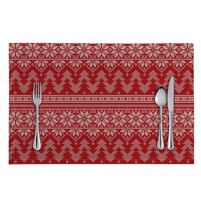 Christmas Festive Knitted Pattern Print Placemat