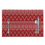 Christmas Festive Knitted Pattern Print Placemat
