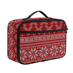 Christmas Festive Knitted Pattern Print Portable Lunch Bag