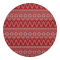 Christmas Festive Knitted Pattern Print Round Blanket