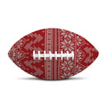 Christmas Festive Knitted Pattern Print Rugby Ball