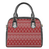 Christmas Festive Knitted Pattern Print Shoulder Handbag