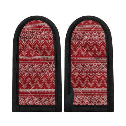 Christmas Festive Knitted Pattern Print Skillet Handle Cover