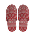 Christmas Festive Knitted Pattern Print Slippers