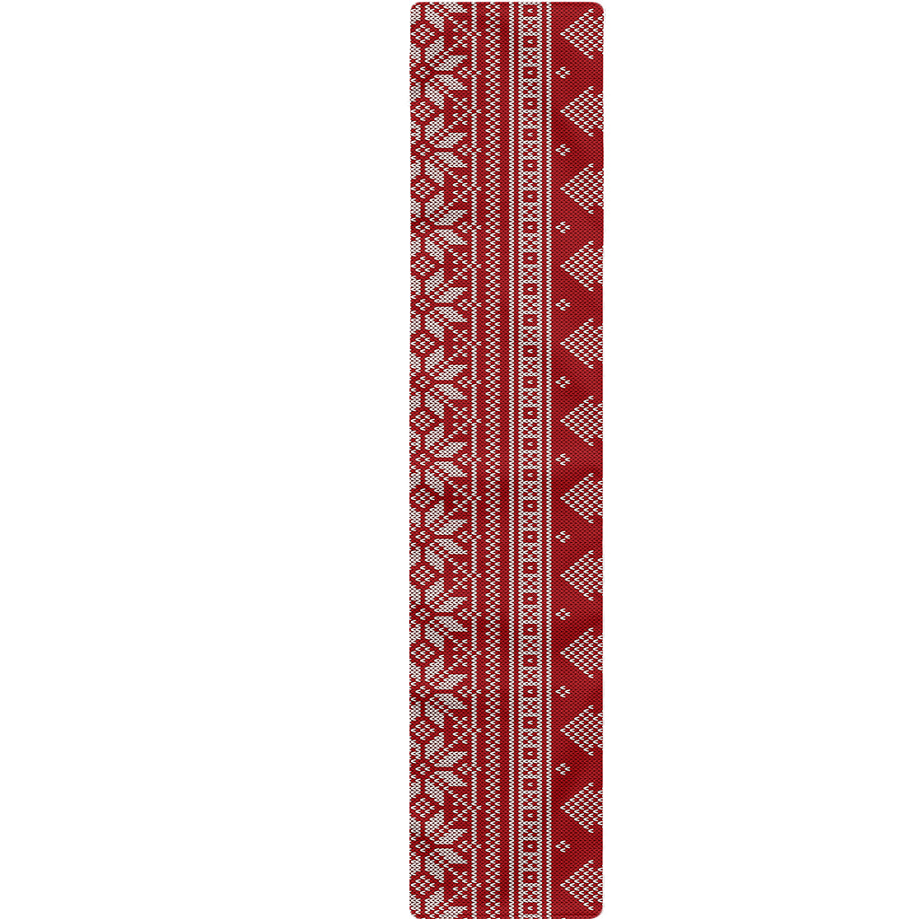 Christmas Festive Knitted Pattern Print Table Runner