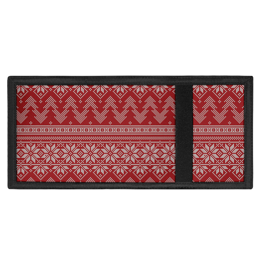 Christmas Festive Knitted Pattern Print Trifold Wallet