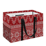 Christmas Festive Knitted Pattern Print Utility Tote Bag