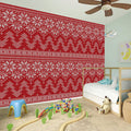 Christmas Festive Knitted Pattern Print Wall Sticker