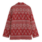 Christmas Festive Knitted Pattern Print Women's Blazer