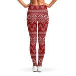 Christmas Festive Knitted Pattern Print Women's Leggings