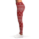 Christmas Festive Knitted Pattern Print Women's Leggings