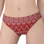 Christmas Festive Knitted Pattern Print Women's Panties