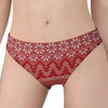 Christmas Festive Knitted Pattern Print Women's Panties