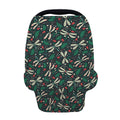 Christmas Floral Dragonfly Pattern Print Baby Seat Cover
