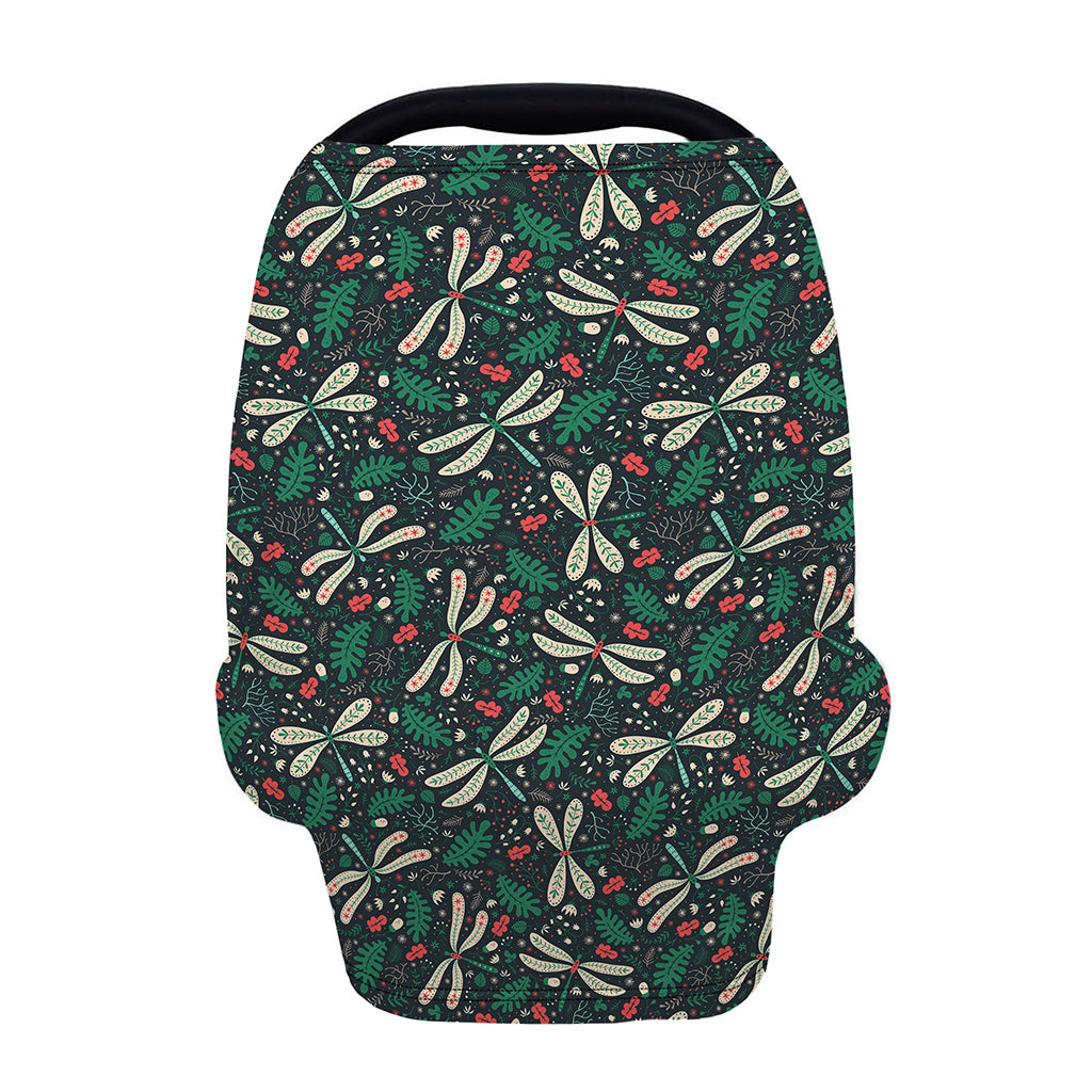 Christmas Floral Dragonfly Pattern Print Baby Seat Cover