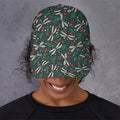 Christmas Floral Dragonfly Pattern Print Baseball Cap