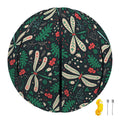 Christmas Floral Dragonfly Pattern Print Basketball