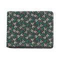 Christmas Floral Dragonfly Pattern Print Bifold Wallet