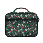 Christmas Floral Dragonfly Pattern Print Briefcase Bible Bag