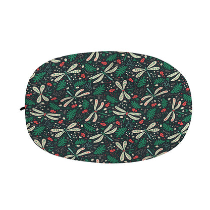 Christmas Floral Dragonfly Pattern Print Car Side Mirror Covers