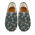 Christmas Floral Dragonfly Pattern Print Casual Shoes