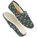 Christmas Floral Dragonfly Pattern Print Casual Shoes