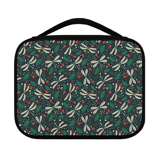 Christmas Floral Dragonfly Pattern Print Classic Bible Case