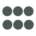 Christmas Floral Dragonfly Pattern Print Coaster Set