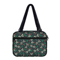 Christmas Floral Dragonfly Pattern Print Double Strap Bible Bag