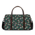 Christmas Floral Dragonfly Pattern Print Duffel Bag