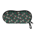 Christmas Floral Dragonfly Pattern Print Glasses Case
