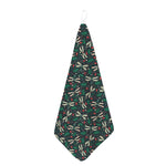 Christmas Floral Dragonfly Pattern Print Hand Towel