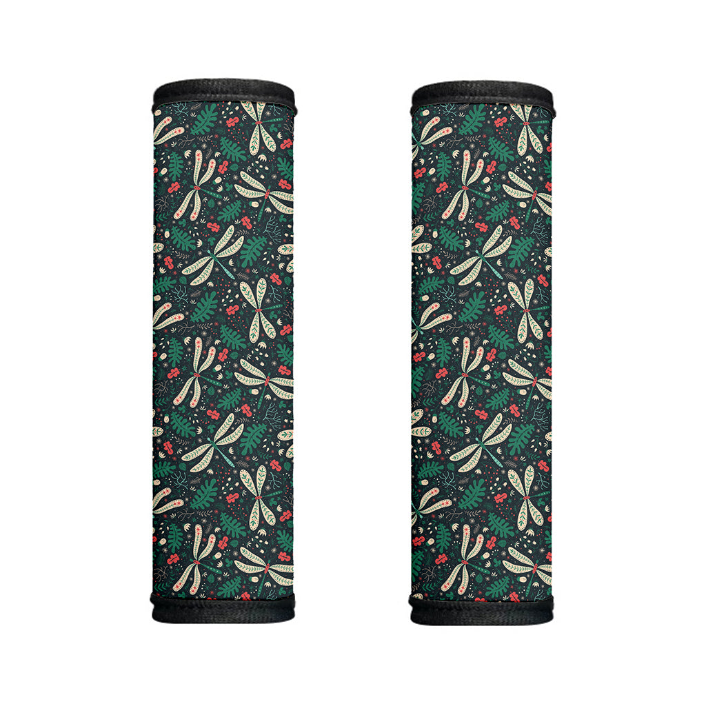 Christmas Floral Dragonfly Pattern Print Handle Covers