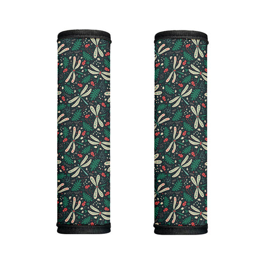 Christmas Floral Dragonfly Pattern Print Handle Covers