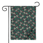 Christmas Floral Dragonfly Pattern Print House Flag