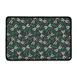 Christmas Floral Dragonfly Pattern Print Kitchen Mat