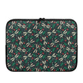 Christmas Floral Dragonfly Pattern Print Laptop Sleeve